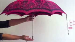 How to open an old fashioned vintage telescopic umbrella [upl. by Whitehouse]