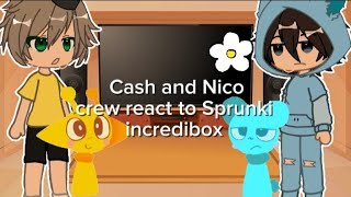 ✨∆ Cash and Nico crew react to Sprunki incredibox part 2 ∆ ✨ [upl. by Roinuj]