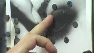 Airbrush Mel 28  Eye 3  2nd Stencil  Eyelashes  Finger [upl. by Gnus]