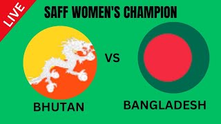 Bhutan w vs Bangladesh w Live Football Match Scoring SAFF womens Championship2024 [upl. by Leonelle]