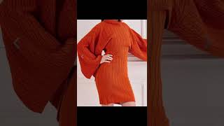 Try Sweater Dresses This Winter  Latest dress designs sweater dress [upl. by Adnahsat435]