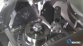 Highspeed 5Axis impeller machining on Makino L2 vertical machining centre [upl. by Eelyma]