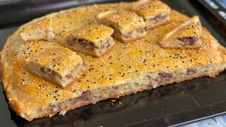 GOSHTLI PIROG ARZON RETSEPT  МЯСНОЙ ПИРОГ ИЗ КЕФИРА ПРОСТО И ВКУСНО [upl. by Ryon]