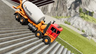 BeamNG Drive  Is There No Car That Can Go Up The Stairs [upl. by Iaverne]