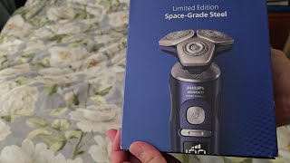 Philips Norelco S9000 Prestige SpaceGrade Steel Limited Edition Electric Shaver Unboxing [upl. by Notnilc]