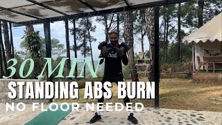 30Minute Standing ABS Workout No Mat No Floor [upl. by Yakcm2]