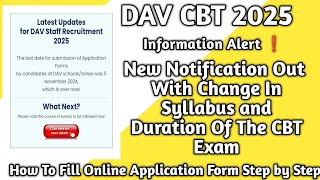 DAV CBT Public School Official Syllabus With Exam Information Dav CBT 202526 Syllabus [upl. by Yesiad183]