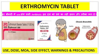 Erythromycin 500 mg tablet uses in hindi  erythromycin कब use करते हैं [upl. by Ticon]