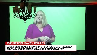 Meteorologist Janna Brown award as Best OnAir Personality at Reader Raves Awards [upl. by Nnaxor]