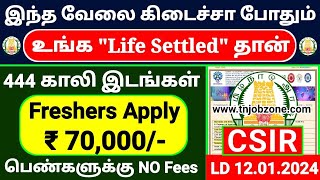 PERMANENT GOVERNMENT JOBS 2024 IN TAMILNADU😍CSIR SOASO GOVERNMENT JOBS 2024👉TN GOVERNMENT JOBS 2024 [upl. by Immot]