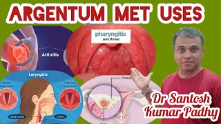 Argentum met Homeopathic medicine uses in arthritis Laryngitis Pharyngitis orchitis etc [upl. by Shalna682]