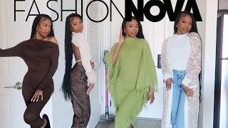 END OF WINTER TRY ON HAUL  FASHION NOVA [upl. by Hetty]