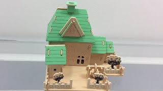 Woodcraft Construction Kit Instruction How to make a Wooden Sweet Dollhouse [upl. by Llenrap]