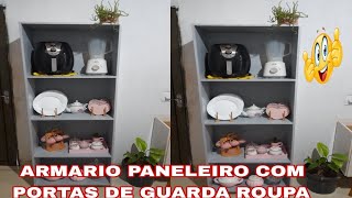 COMO FIZ UM ARMARIO MULTIUSO COM PORTAS DE GUARDA ROUPA😱PARA MINHA AMIGA [upl. by Muir160]