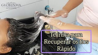 COMO RECUPERAR UM CABELO MUITO RESSECADO E QUEBRADIÇO DE PRIMEIRA NUTRIÇÃO POTENTE PASSO A PASSO [upl. by Didi169]