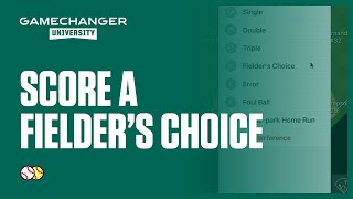 Fielders Choice  GameChanger University [upl. by Sivla]