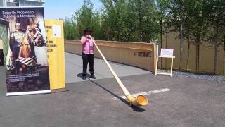 Swiss Alphorn at the Switzerland Pavilion  Expo 2015 Milan [upl. by Yemar]