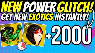 New POWER amp EXOTIC GLITCH How to Power Level to 2000 amp Get New Exotics In Destiny 2 THE FINAL SHAPE [upl. by Doroteya134]