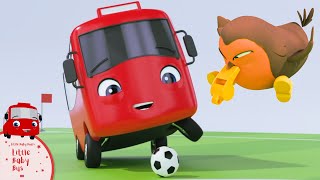 Buster Plays Soccer  Red Buster  Bus Cartoon  Fun Kids Cartoon Video [upl. by Deehan]