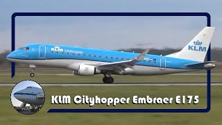 KLM Cityhopper Embraer E175 landing at Stuttgart Airport  STRspotting [upl. by Sollars983]