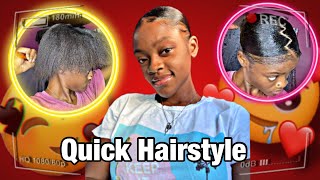 How To Do A Simple Hair Style For Short Relaxed Hair  GRWM For A Road Trip [upl. by Ahsienor486]