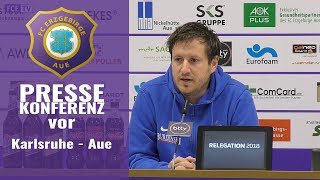 Pressekonferenz vor dem Relegationsspiel in Karlsruhe [upl. by Utir]