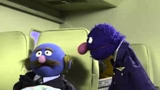 Classic Sesame Street Grover Flight Attendent Finds Something To Read [upl. by Airdnaed795]