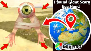 🤯 I found Giant scary eye hand 📌Gio At The End📍video earth viral googleearth map360 [upl. by Davenport151]