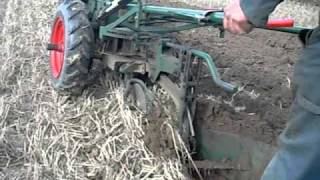 Trusty Tractor ploughing on its own Denham Plough Day 2010 [upl. by Aihsenyt]