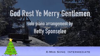 God Rest Ye Merry Gentlemen  piano cover  pianotunes intermediate [upl. by Neliak149]