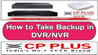 How to take Backup in CP Plus DVRNVR  DVR Backup  CCTV Footage  CP PLUS DVRNVR Backup in Hindi [upl. by Konyn]