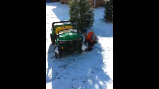 Peg Perego John Deere Gator in snow [upl. by Dnomar]