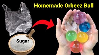 How to make orbeez with PlasticbagDIY colourful waterballsHomemade Crazy ballDiy Bouncy ballball [upl. by Inesita238]