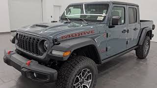 2024 JEEP GLADIATOR MOJAVE ANVIL GRAY GREEN LEATHER INTERIOR 4K WALKAROUND 24J329 SOLD [upl. by Niatsirhc549]