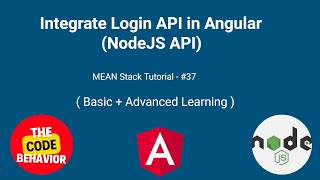 Login API Integration in Angular  MEAN Stack tutorial 37 [upl. by Augie]