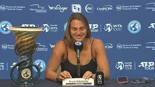 Aryna Sabalenka PostFinals Press Conference  2024 Cincinnati Open [upl. by Anyer120]