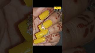 Easy Nailart Using Rhinestones For Navratri 💕💅Nailart shorts [upl. by Urian]