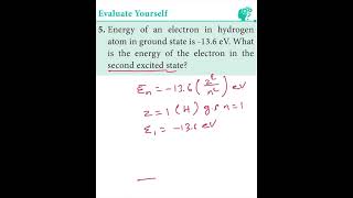 What is the energy of the electron in the second excited state for H atom  Physical Chemistry [upl. by Yecad999]