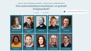 Hva med arbeidsinnvandrerne i et presset boligmarked [upl. by Darsey]