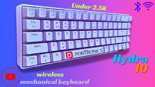 Portronics Hydra 10  60 Mechanical Wireless Gaming Keyboard with Bluetooth 50  24 GHzkeyboard [upl. by Ym]