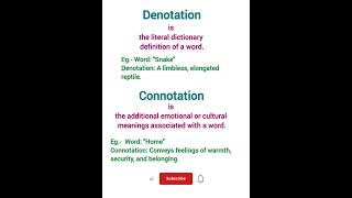 🔥Denotation and Connotation in English😊 l English Grammar l English Practice l unfreezeenglish [upl. by Anoirtac]