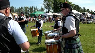 Highland Laddie set played by Inverurie Pipe Band during the 2023 Oldmeldrum Highland Games [upl. by Llertram]