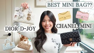 CHANEL MINI FLAP VS DIOR SMALL DJOY  Indepth comparison pros amp cons what fits mod shots [upl. by Nyllek]