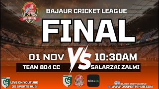 Live  Final Match  Salarzai Zalmi VS Team 804 CC  Bajaur Cricket League 2024 [upl. by Petunia]