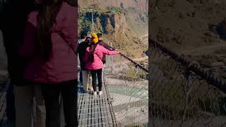 Watashi wa STAAAA  Exploring Baglung Long Bridge  Nepal’s Longest Suspension Bridge [upl. by Iborian]