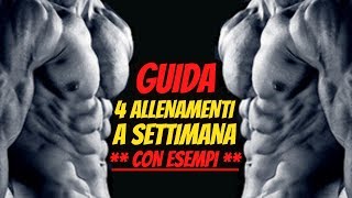 4 ALLENAMENTI A SETTIMANA  Guida Per Creare Il PROGRAMMA di ALLENAMENTO  Con ESEMPI [upl. by Akinuahs]