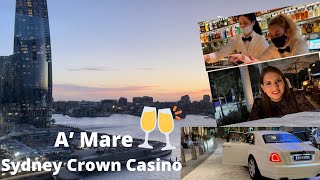 Sydney Crown Casino  A’Mare Italian Restaurant  Barangaroo 🥂 🍾️ [upl. by Niassuh]