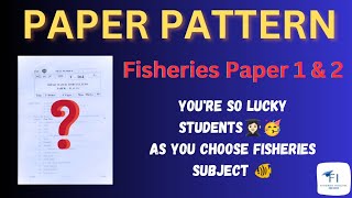 FisheriesPaper Pattern📝MarksClass 12 hsc2024 boardexam [upl. by Aeiram]