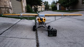 Hangar 9 Carbon Cub quotEILSAquot Arduino lighting taxi test [upl. by Kimmel]