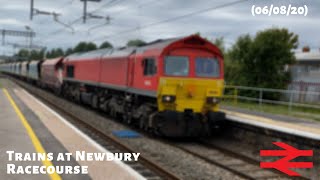 Trains at Newbury Racecourse 060820 [upl. by Schaper]